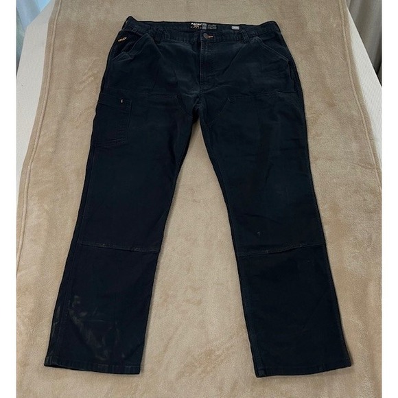 Ariat Rebar M4 pants men's size 40/30 black Relaxed Straight Double Knee - Picture 1 of 16